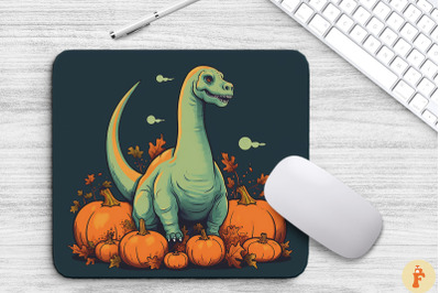 Brontosaurus dino in Halloween Mouse Pad