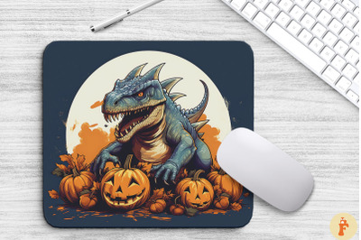 Carnotaurus dino in Halloween Mouse Pad