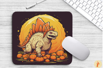 Stegosaurus dino in Halloween Mouse Pad