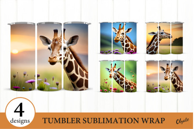 Sublimation Giraffe Tumbler. Safari Tumbler Wrap