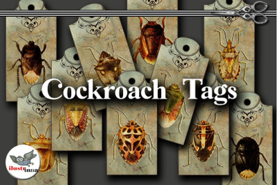 Halloween Cockroach Gift Tags