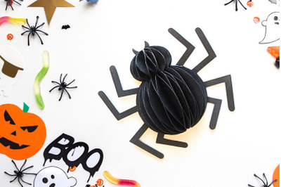 3D Honeycomb Spider | SVG | PNG | DXF | EPS