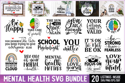 Mental Health SVG Bundle