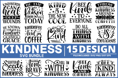 Kindness Quotes SVG Bundle