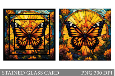 Stained Glass Butterfly Card Sublimation