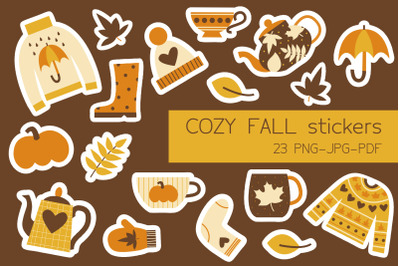 Cozy fall sticker set