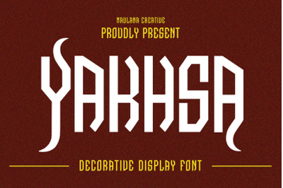Yakhsa Decorative Display Font