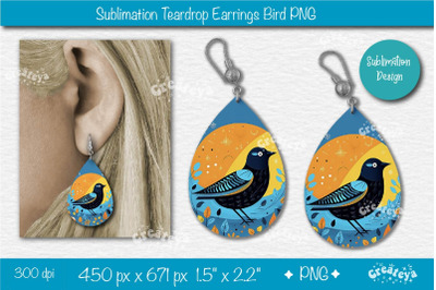 Bird Earring Sublimation Teardrop Earring Template Bird Sublimation Su