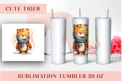 Watercolor Cute Giraffe Tumbler Wrap 20 oz