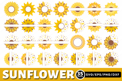 Sunflower Clipart SVG Bundle