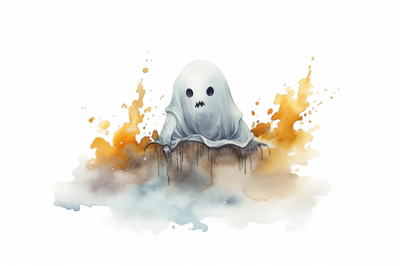 Watercolor Halloween Ghost