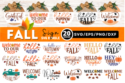 Fall Round Signs Bundle