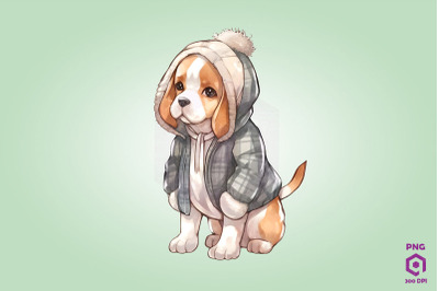 Cozy Beagle Dog Clipart