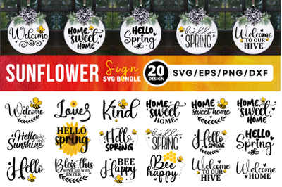 Sunflower Door Signs Bundle