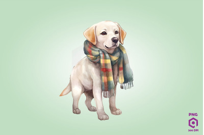 Cozy Labrador Retriever Dog Clipart