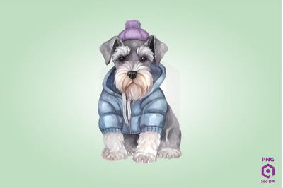 Cozy Watercolor Filter Dog Clipart