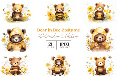 Bear in Bee Costume