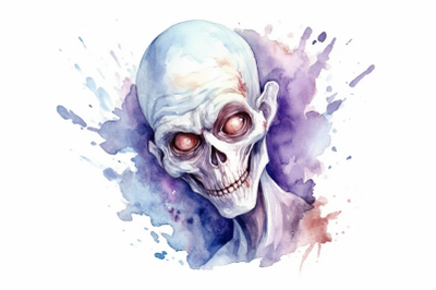 Watercolor Halloween Ghoul
