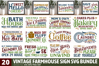 Vintage Farmhouse Sign  Bundle