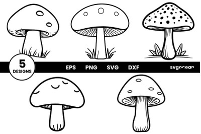 Mushroom Svg Bundle | Illustration | Cut Files