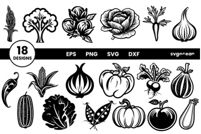 Vegetables Svg Bundle | Illustration | Cut Files