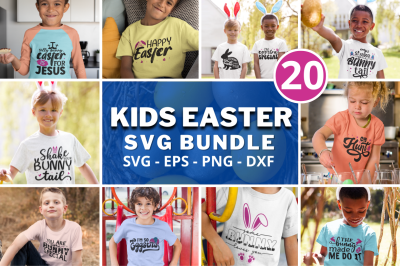 Kids Easter Svg Bundle
