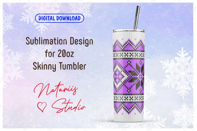 Winter Sweater sublimation design - 20oz TUMBLER