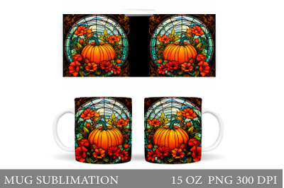 Pumpkin Mug Sublimation. Fall Mug Wrap Design