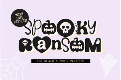SPOOKY RANSOM BW Halloween Font
