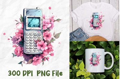 Vaporwave Retro 90s Phone Flower