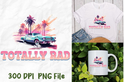 Totally Rad Vaporwave Car Palm Tree