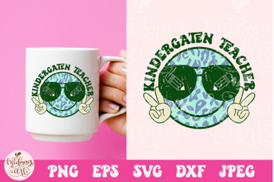 Groovy Kindergarten Teacher SVG&2C; teacher sublimation