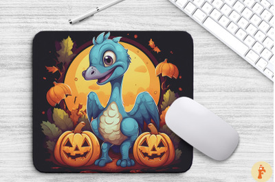 Happy Dinosaur In Halloween Mouse Pad