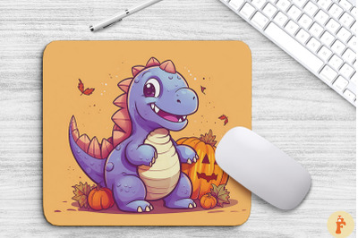 Happy Dinosaur In Halloween Mouse Pad