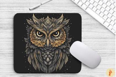 Enigmatic Mysterious Owl Mouse Pad