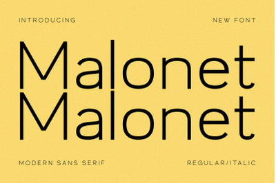 Malonet Typeface