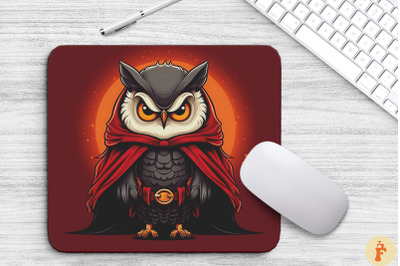 An Owl Wearing A Vampire Cape