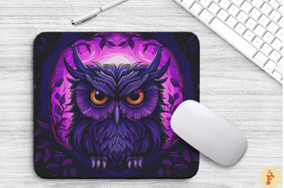 Mystery Owl In Halloween Night Mouse Pad