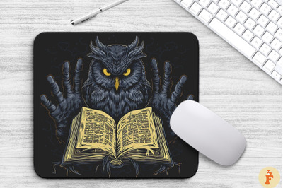 Owl With Ominous-Looking Book Of Spells