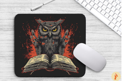 Owl With Ominous-Looking Book Of Spells