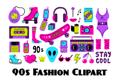 90s Fashion Clipart