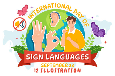 12 International Day of Sign Languages Illustration