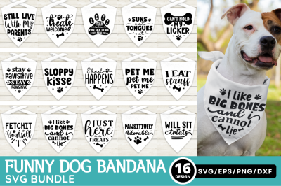 Funny Dog Bandana Svg Bundle