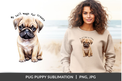 Pug Puppy Sublimation.