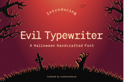 Evil Typewriter Handcrafted Font
