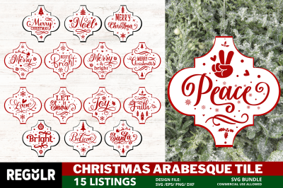 Christamas Arabesque Tile Svg Bundle