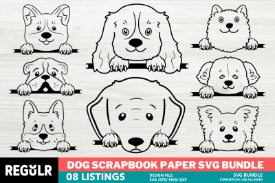 Dog Scrapbook Paper Craft SVG Bundle