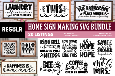 Home Sign Making Svg Bundle
