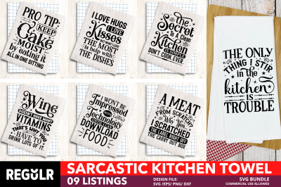 Sarcastic Kitchen Towel Bundle