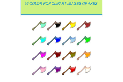 16 COLOR POP CLIPART IMAGES OF AXE